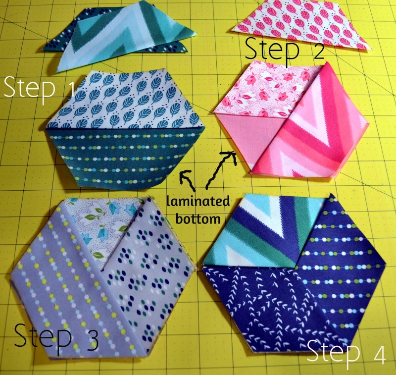 Free coaster pattern using precut hexagon Honeycomb 