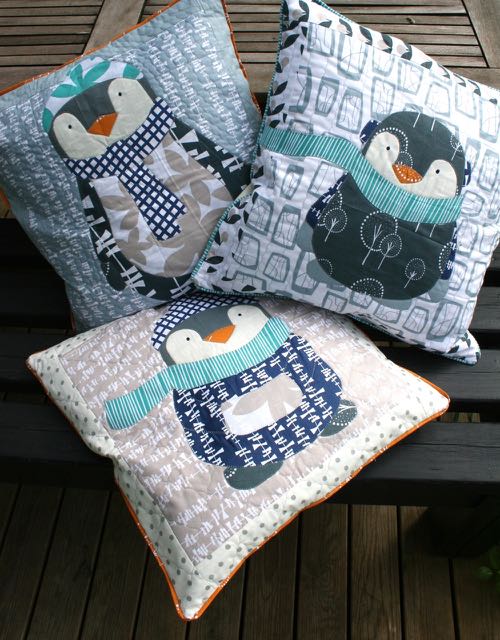 Winter Penguin cushions