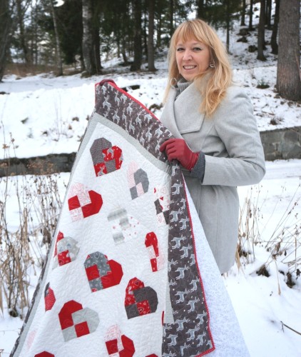 wenche and her sweetheart quilt