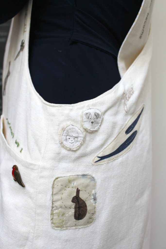 Apron Detail - Whales and Bunny